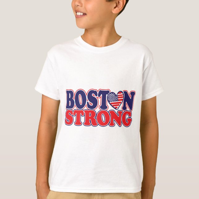 T-shirts Boston Forte com Amricah Heart (Frente)