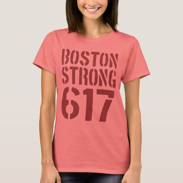 T-shirts Boston Strong 617 (Frente)