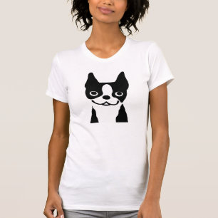 T-shirts Boston Terrier Cão-de-cartoon