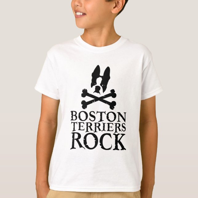 T-shirts Boston Terriers Rock (Frente)