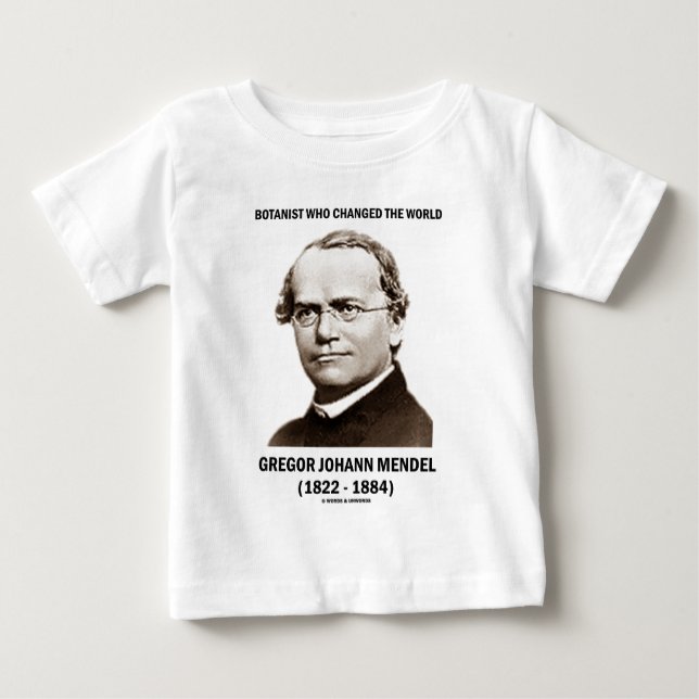 T-shirts Botânico que mudou o mundo Gregor Mendel (Frente)