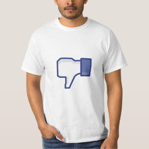 T-shirts Botão do desagrado de Facebook - engraçado