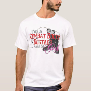 T-shirts Botas de combate & menina de Dogtags