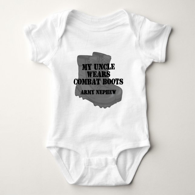 T-shirts Botas do tio combate do sobrinho do exército (Frente)