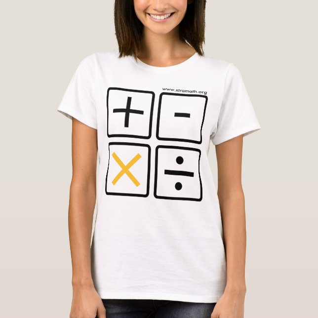 T-shirts Botões da calculadora de XtraMath (muitos estilos) (Frente)
