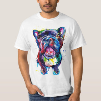 T-shirts  Bouledogue Français - Motif Aquarelle