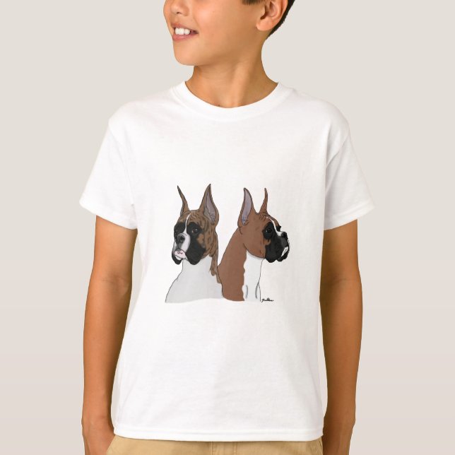 T-shirts Boxers Fawn e Brindle (Frente)