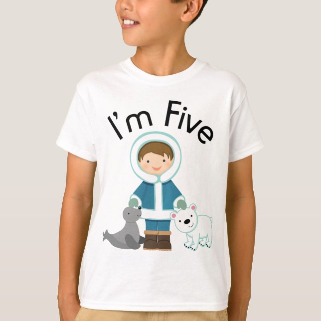 T-shirts Boys 5 Birthday (Frente)