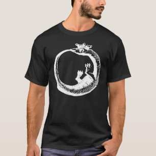 T-shirts Branco coroado de Ouroboros