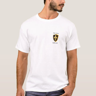 T-shirts Branco da equipe da flor de lis