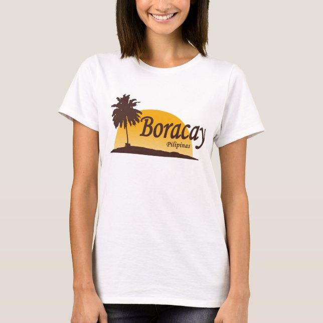 T-shirts Branco de Boracay (Frente)