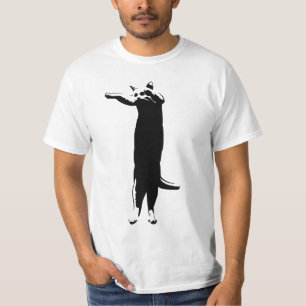 T-shirts Branco do black'n de Longcat