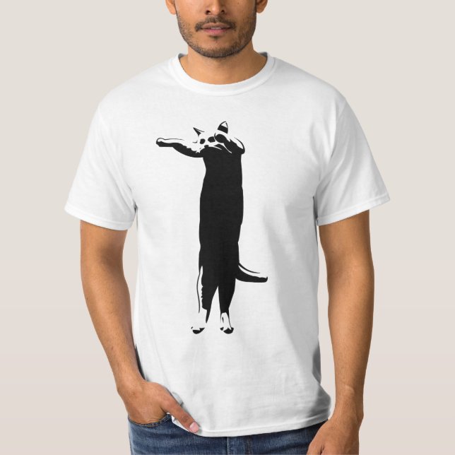 T-shirts Branco do black'n de Longcat (Frente)