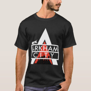T-shirts Branco do logotipo da cidade Arkham