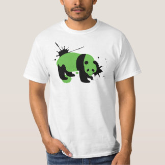 T-shirts Branco do splatter da panda
