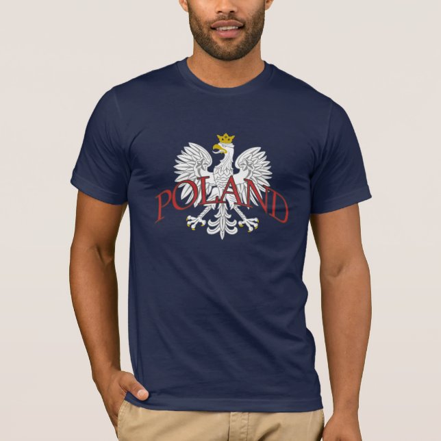 T-shirts Branco Eagle do Polônia (Frente)