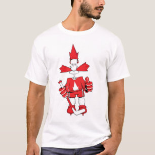 T-shirts Branco orgulhoso do jogador de hóquei de Canadá