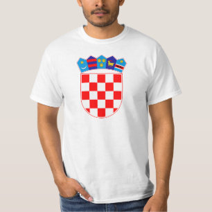 T-shirts Brasão de Croatia, emblema croata, Hrvatska