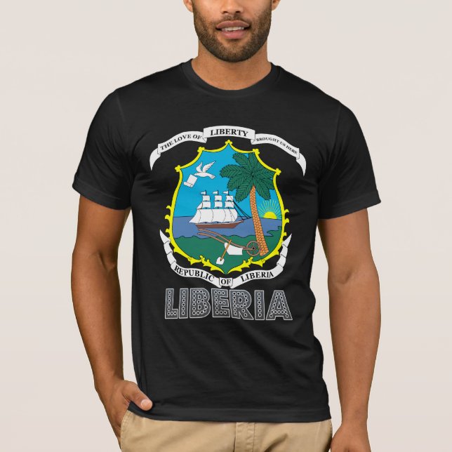 T-shirts Brasão de Liberia (Frente)