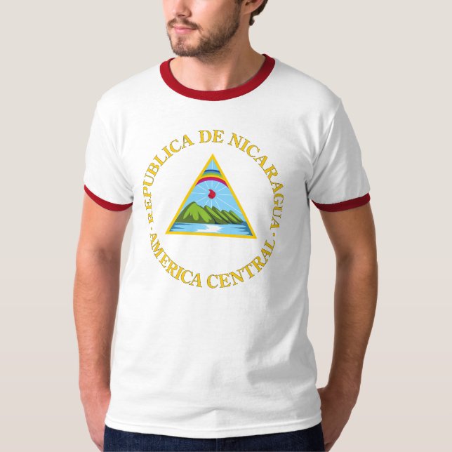 T-shirts Brasão de Nicarágua (Frente)