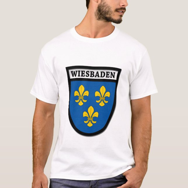 T-shirts Brasão de Wiesbaden (Wappen) 0010 (Frente)