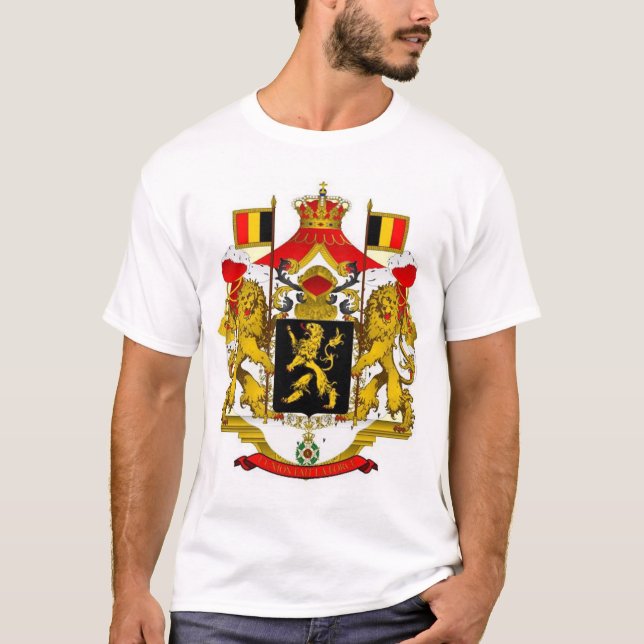 T-shirts Brasão real belga (Frente)