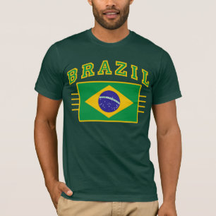 T-shirts Brasil com bandeira