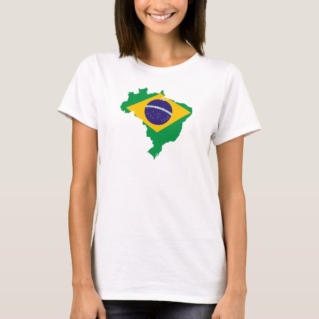 T-shirts Brasil para as senhoras 2 (Frente)