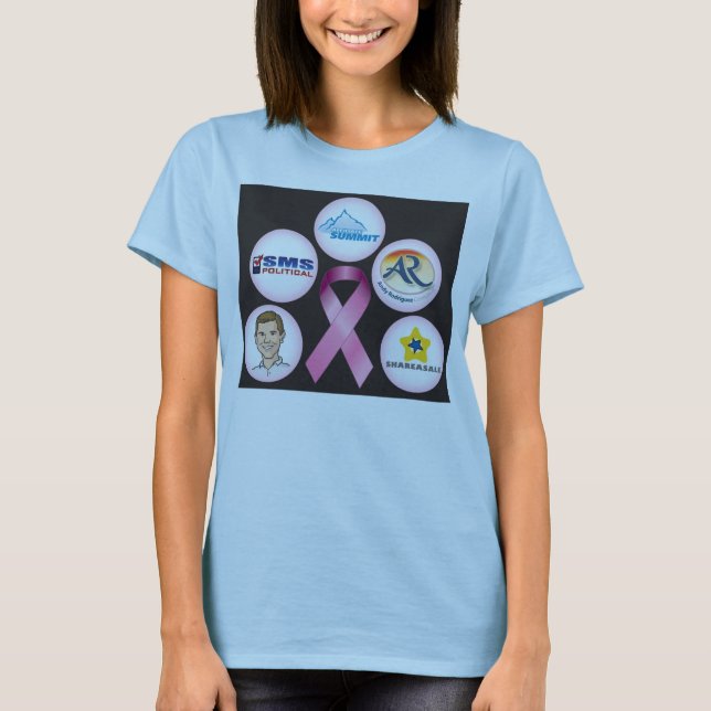 T-shirts BreastCancerWalk_front_black (Frente)