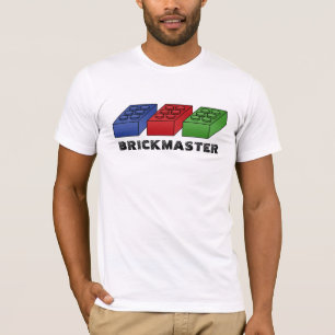 T-shirts Brickmaster engraçado - pop art do vetor