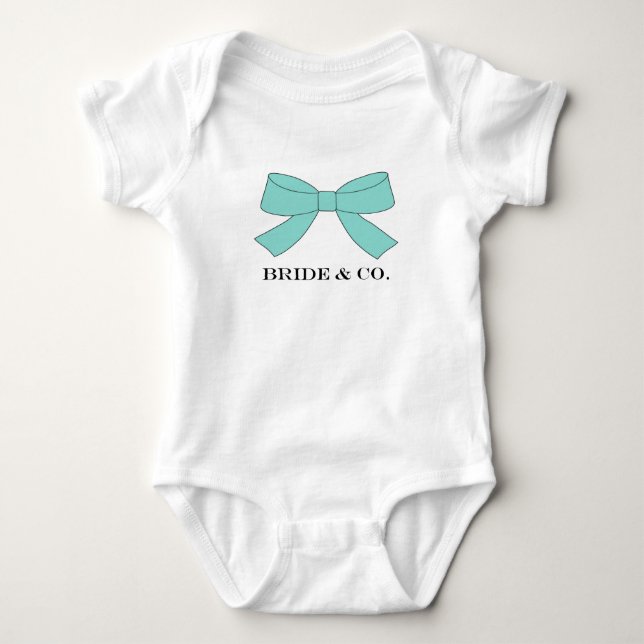 T-shirts BRIDE Arco Azul Teal Partido Chá Tutu (Frente)