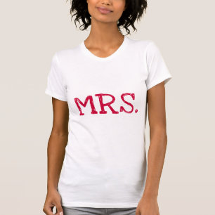 T-shirts Bride Red Text Sra.