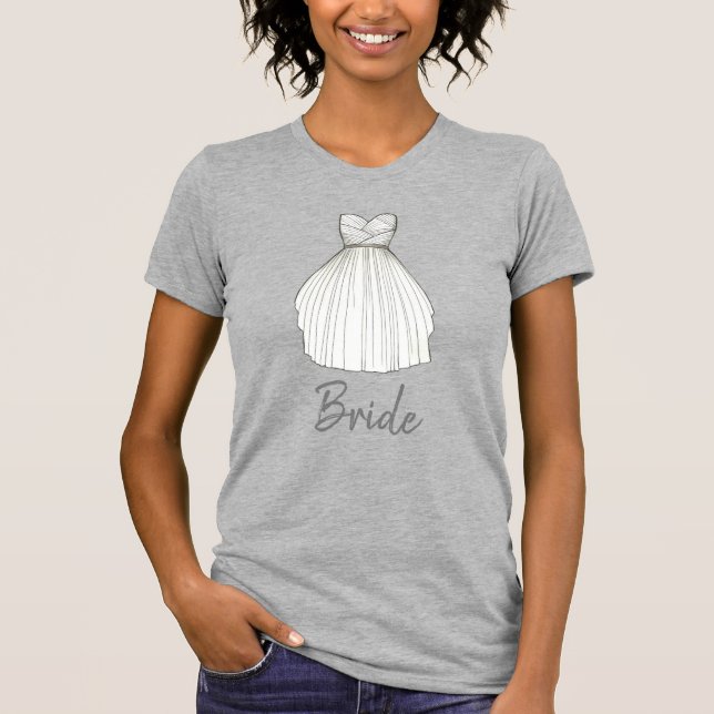 T-shirts BRIDE White Princess Casamento Festa Bridal T (Frente)