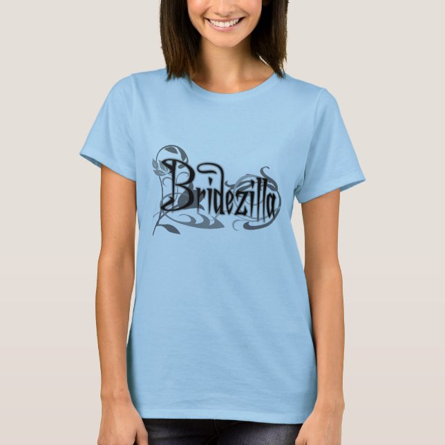 T-shirts Bridezilla Gótico Preto (Frente)
