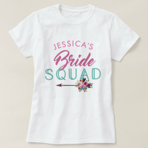 T-shirts Brigada de Noivos de Bridesmaids Personalizados
