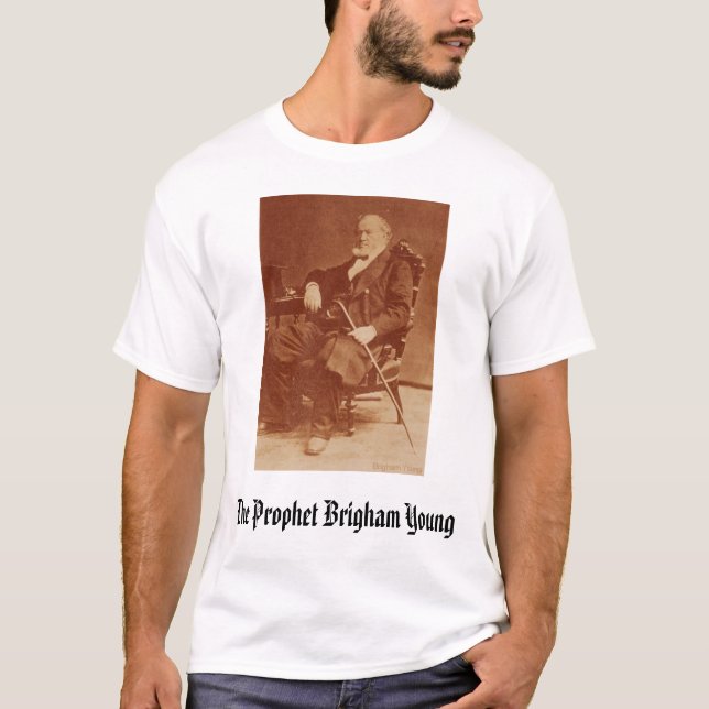 T-shirts Brigham Young, profeta Brigham Young (Frente)