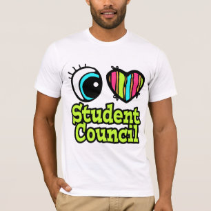 T-shirts Bright Eye Heart I Love Student Council