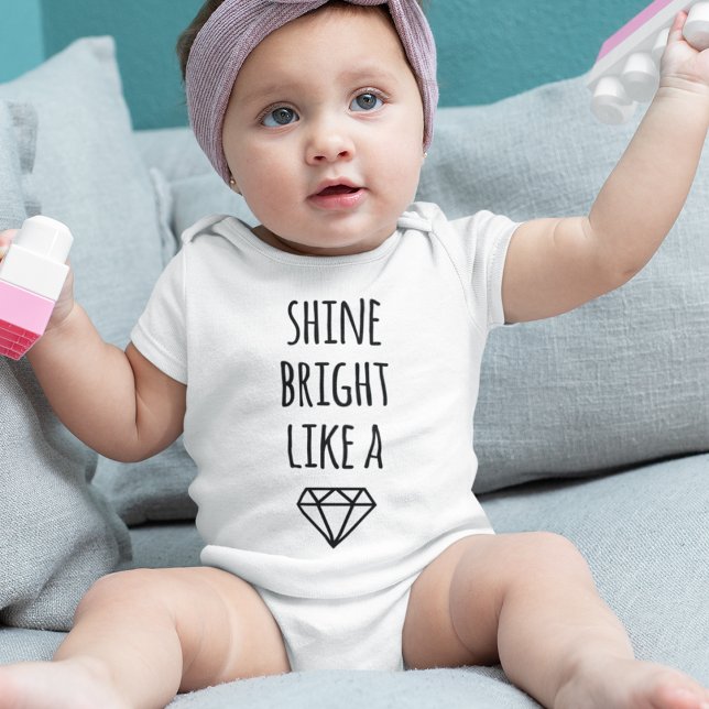 T-shirts Brilho Brilhante Como um Bebê de Diamante (Criador carregado)