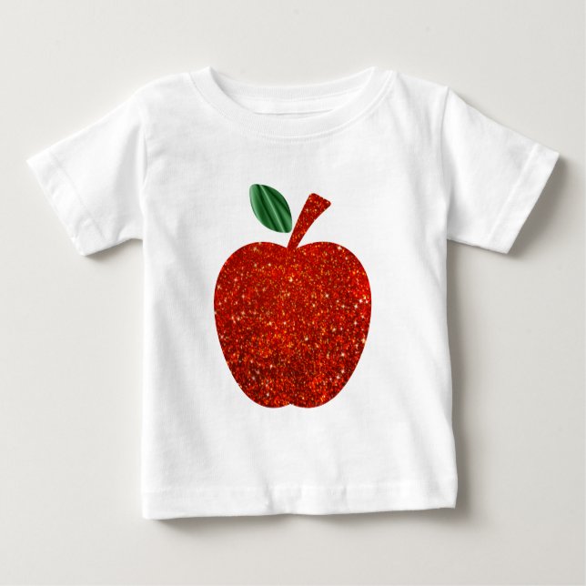 T-shirts Brilho vermelho Apple (Frente)