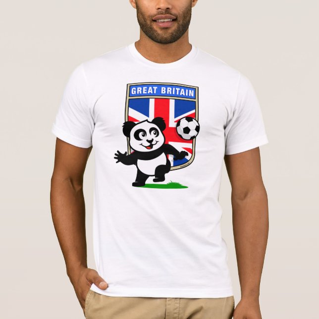T-shirts British Soccer Panda (camisas leves) (Frente)