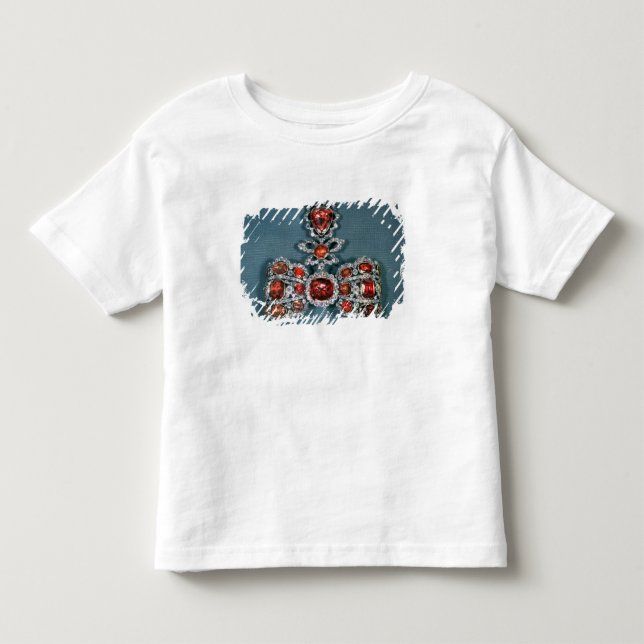 T-shirts Broche do arco ajustado com brilhante (Frente)