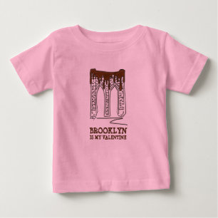 T-shirts Brooklyn é meu Namorados NYC Chocolate Bridge Love