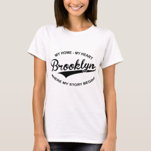T-shirts Brooklyn meu coração minha casa onde minha