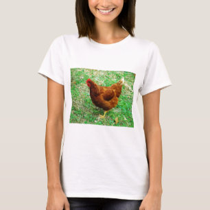 T-shirts Brown Hen