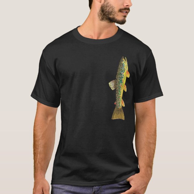 T-shirts Brown Trout Pescador (Frente)