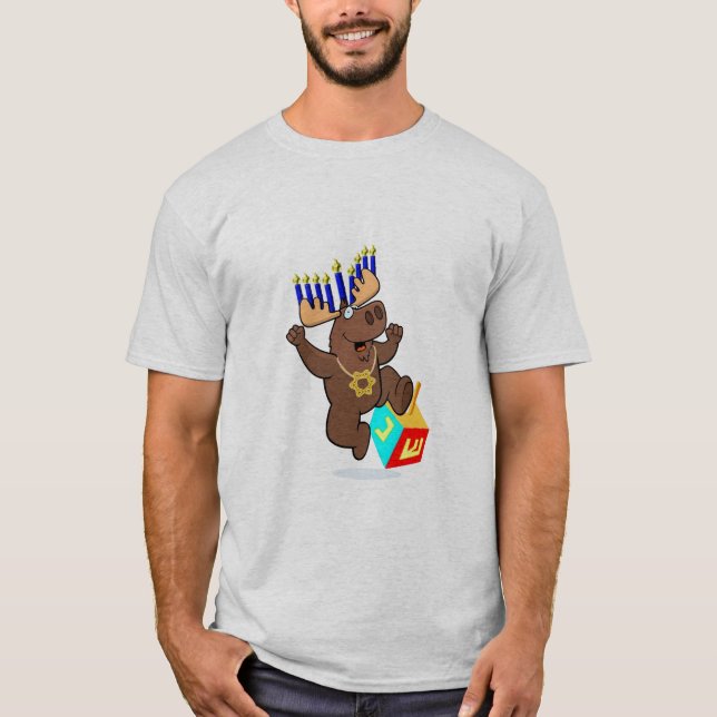 T-shirts Bruce os alces de Chanukah (Frente)