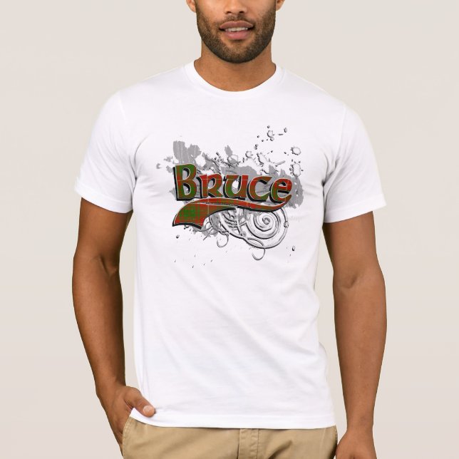 T-shirts Bruce Tartan Grunge (Frente)