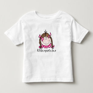 T-shirts Brunette Girl Kindergartner