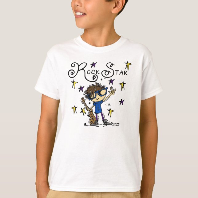 T-shirts Brunette Rock Star (Frente)