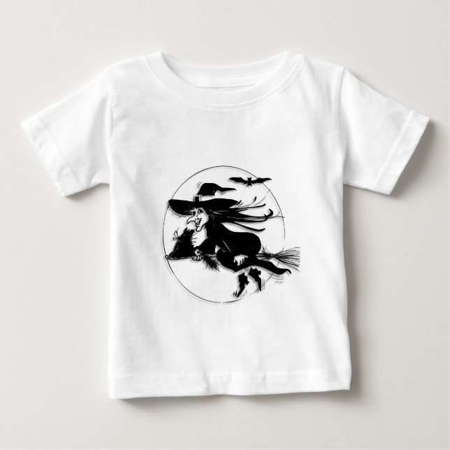 T-shirts Bruxa de Halloween (Frente)